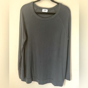 LNA Brushed Sweater Soft Crew Neck Slightly Oversized Dark Grey Women's sz. L